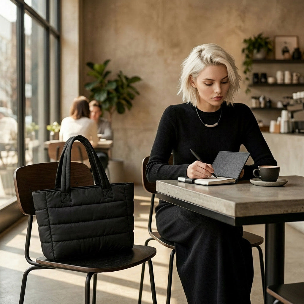 Veloura™ | Nova Strata — Quilted Oversized Tote
