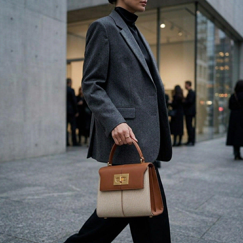 Veloura™| The Structure Tote — Trapezoidal Power Piece