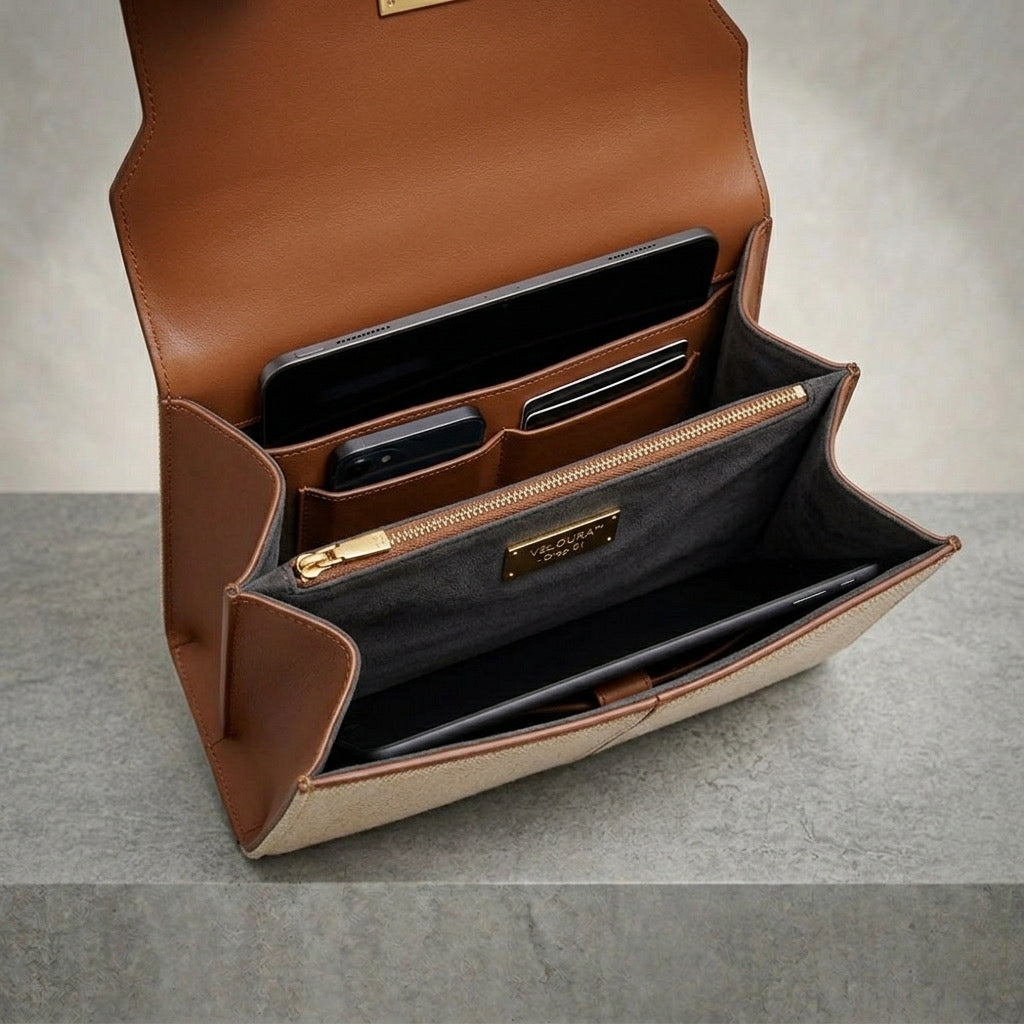 Veloura™| The Structure Tote — Trapezoidal Power Piece
